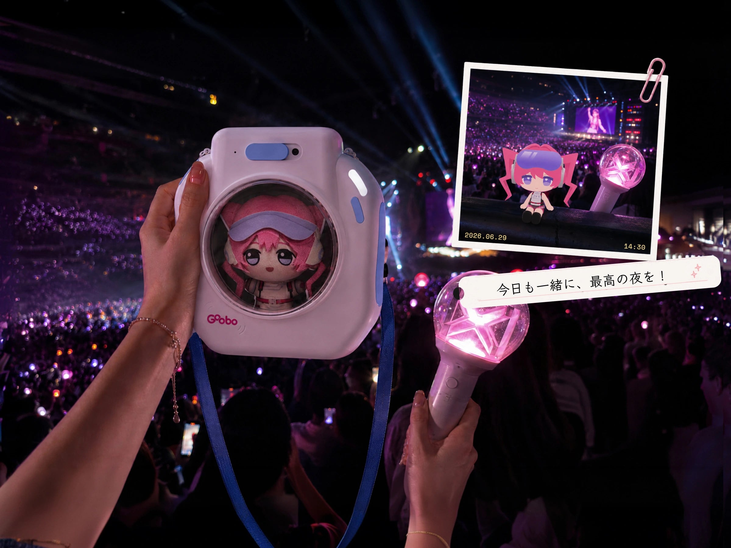 写真をキャラクターのストーリーカードにするGoobo